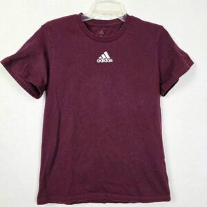 Adidas Burgundy Athletic Logo Tee Shirt M
